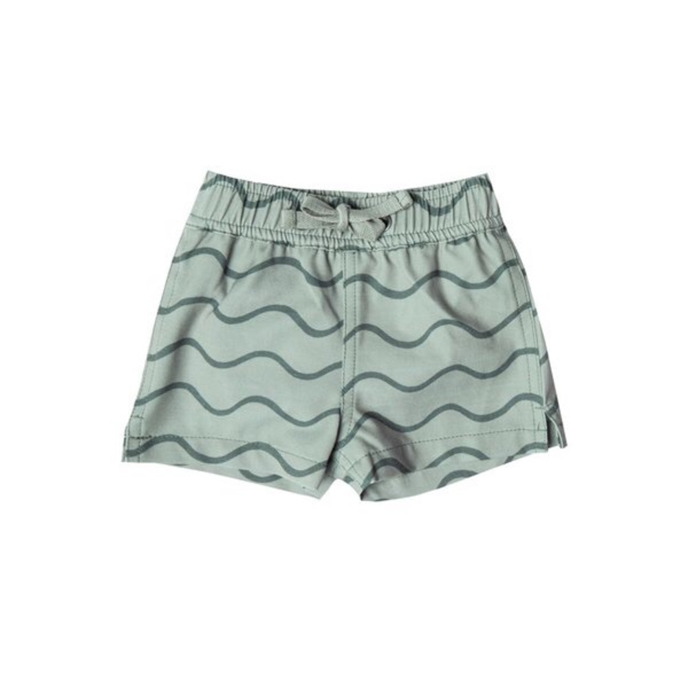 Rylee + Cru Rolling Waves Swim Shorts - Size 12-18M